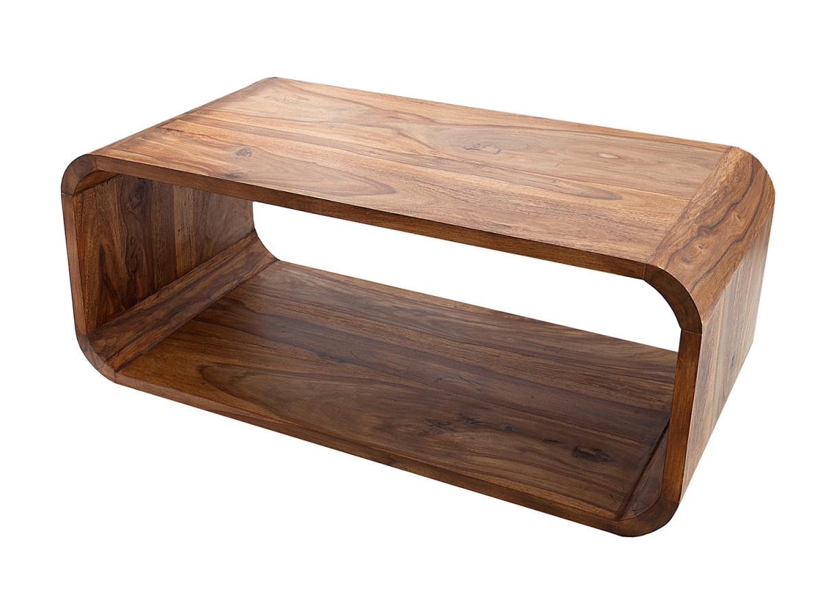 Table basse bois de Sesham design Jasmin