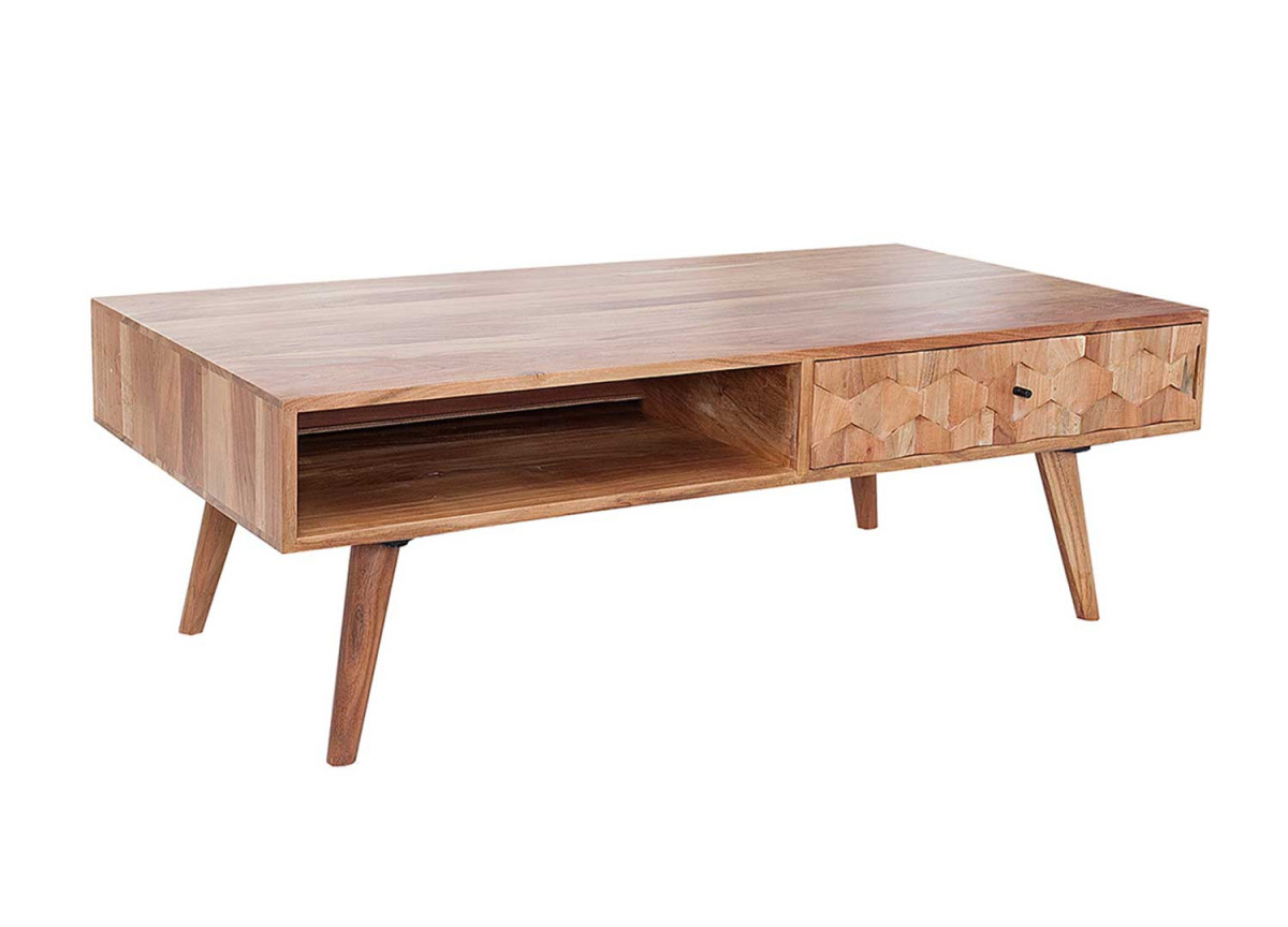 Table Basse Scandinave / Effet marqueterie 3D