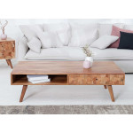 Table basse scandinave / Effet marqueterie 3D Flavien