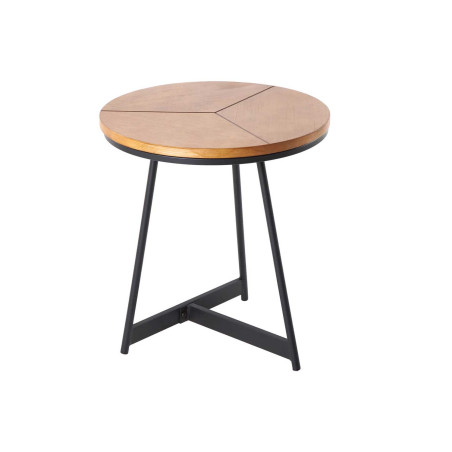 Table d'appoint ronde moderne chêne naturel Héléna