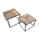 Deux tables basses carrées emboîtables Lila