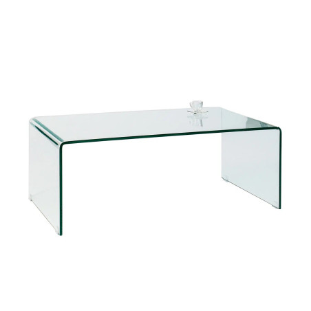 Table basse en verre transparent