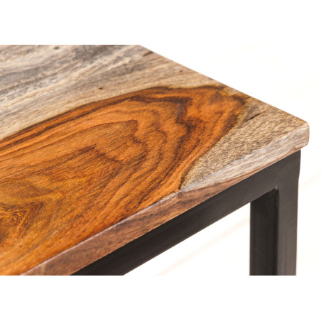 Table basse emboîtable en bois massif de Sesham Laly