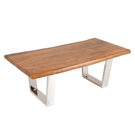 Table basse design 110 cm bois d'acacia Mammut