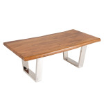 Table basse design 110 cm bois d'acacia Mammut