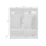 Armoire portes coulissantes 180 cm - Dressing / Rangement Altona