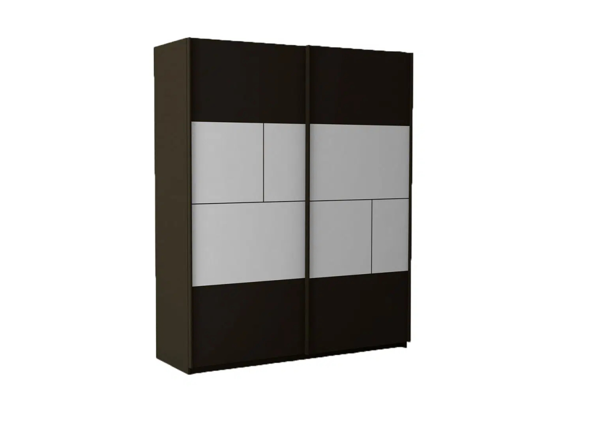 Armoire moderne blanche et grise