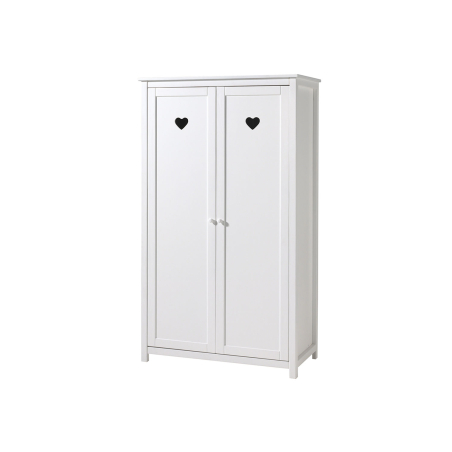 Armoire de chambre enfant blanche laquée 2 portes