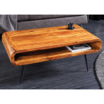 Table basse bois et noir rectangulaire Gemma