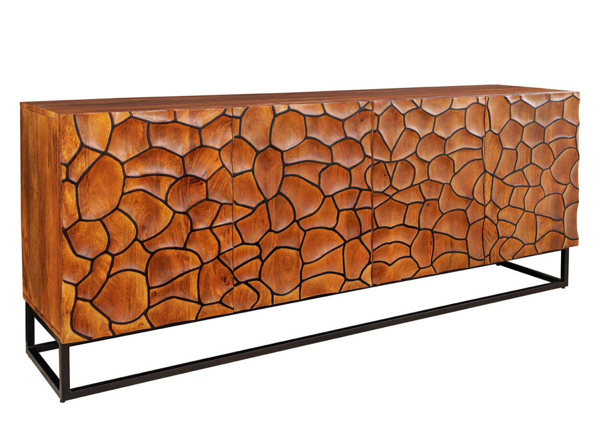 Buffet 4 Portes 177 cm Déco Mosaïque