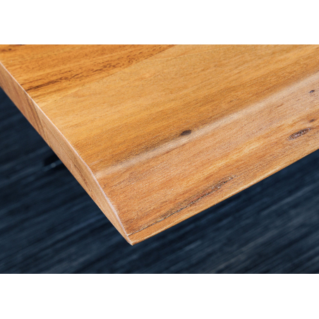 Table Basse Design Bois d'Acacia et Pieds Mikado