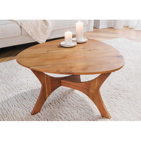 Table basse en bois d'acacia 70 cm Honey