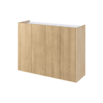 Commode 4 portes couleur bois et blanc avec LED Jess