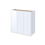 Commode 3 portes blanc brillant avec bande LED Jess