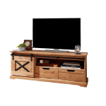 Meuble TV 150 cm bois massif et métal Anne