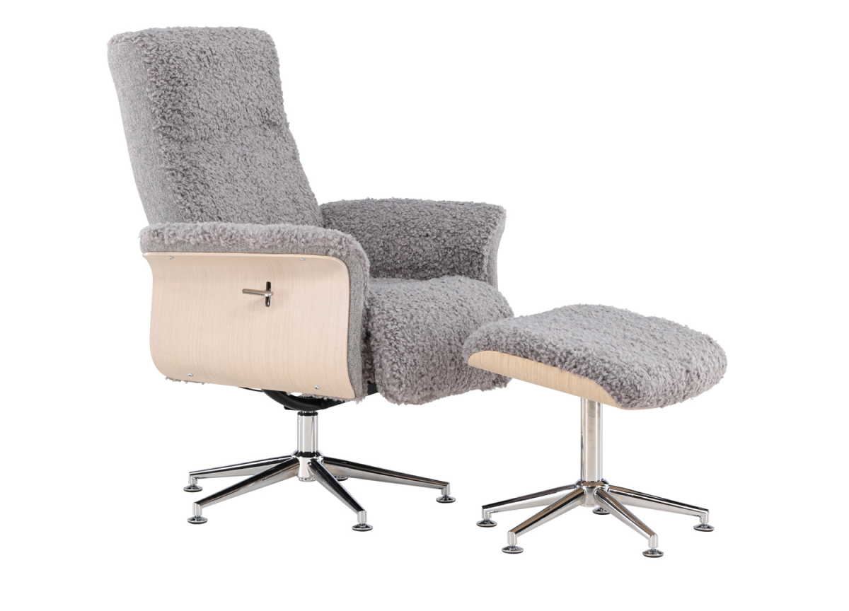 Fauteuil design avec repose-pieds Hagon