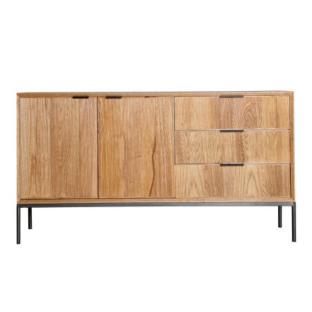 Buffet en bois 2 portes et 3 tiroirs Meira