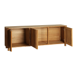 Meuble TV en bois 160 cm 3 portes Skagen