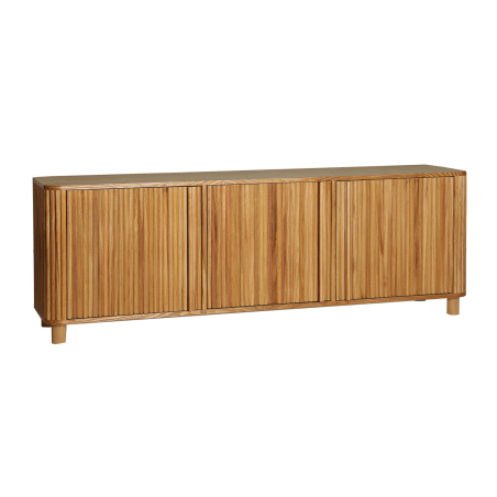 Meuble TV en bois 160 cm 3 portes Skagen