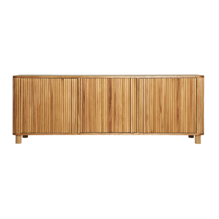 Meuble TV en bois 160 cm 3 portes Skagen