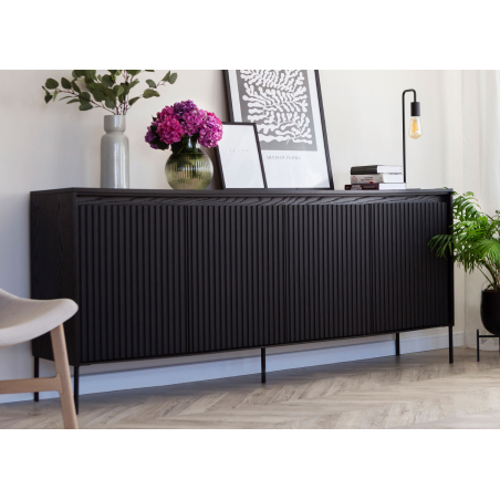 Long buffet 193 cm 4 portes avec LED Marie