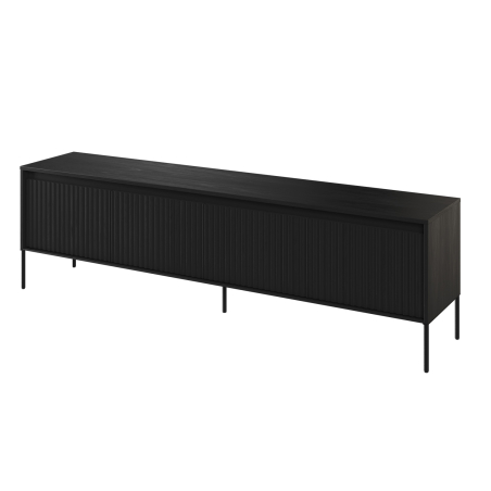 Banc TV moderne noir 4 portes 197 cm Marie