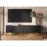 Banc TV moderne noir 4 portes 197 cm Marie