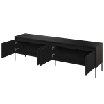 Banc TV moderne noir 4 portes 197 cm Marie