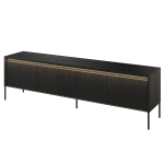 Banc TV moderne noir 4 portes 197 cm Marie