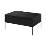 Table basse 100 cm noir avec 1 porte Marie