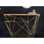 Table console design dorée et bois massif