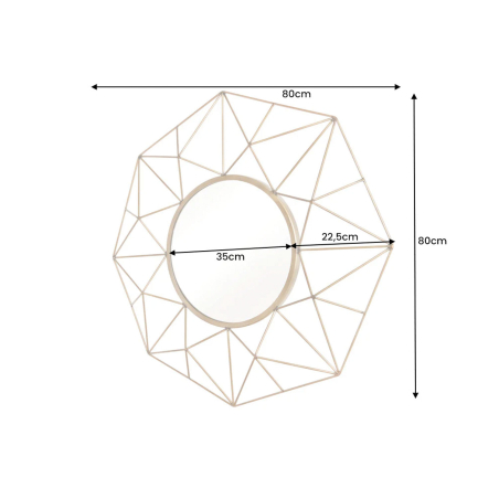 Miroir design géométrique Diamond