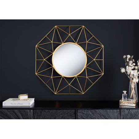 Miroir design doré