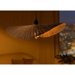 Lampe pendante bambou tressé 50 cm Isabella