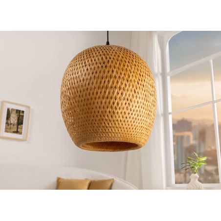 Lampe pendante en bambou bohème Daisy