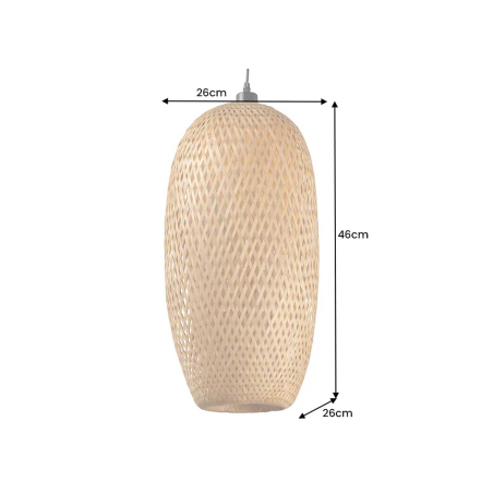 Luminaire en bambou 46 cm de haut Daisy