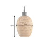 Petite lampe pendante en bambou 20 cm Daisy