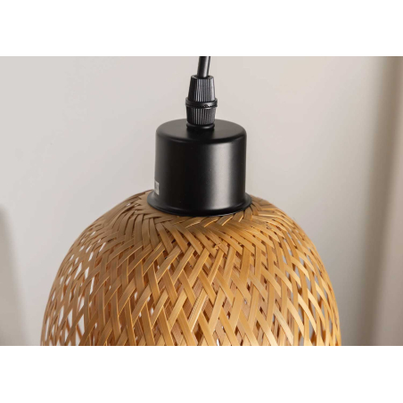 Petite lampe pendante en bambou 20 cm Daisy