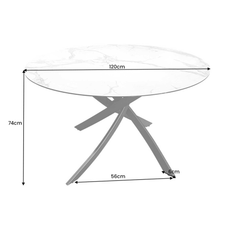 Mesures en détails de la table ronde