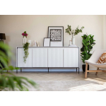 Buffet blanc moderne 4 portes 193 cm