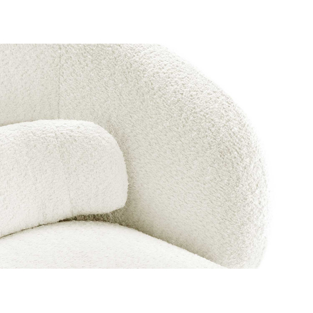 Qualité du tissu blanc bouclé