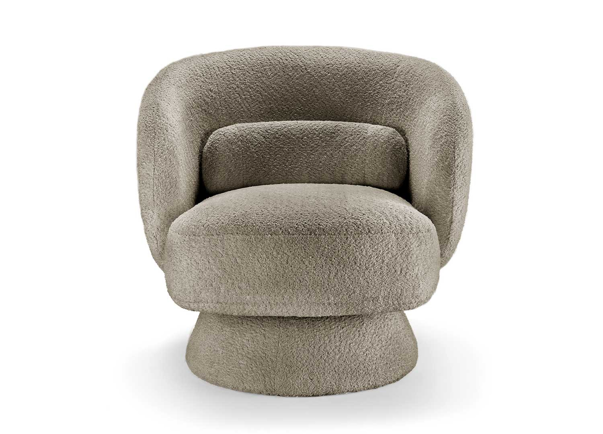 Fauteuil pivotant coloris taupe