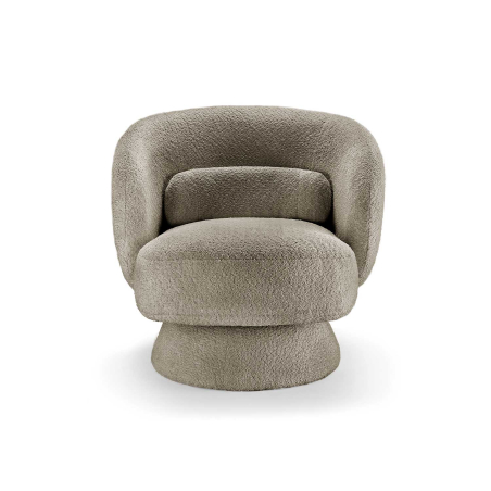 Fauteuil pivotant coloris taupe