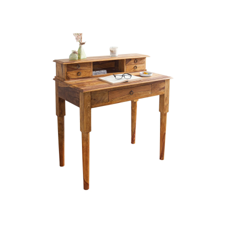 Bureau avec rangement en bois massif