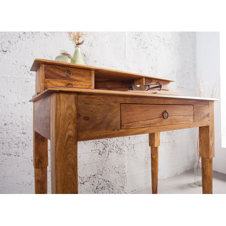 Bureau avec rangement en bois massif