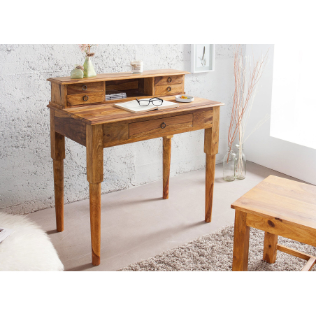 Bureau avec rangement en bois massif