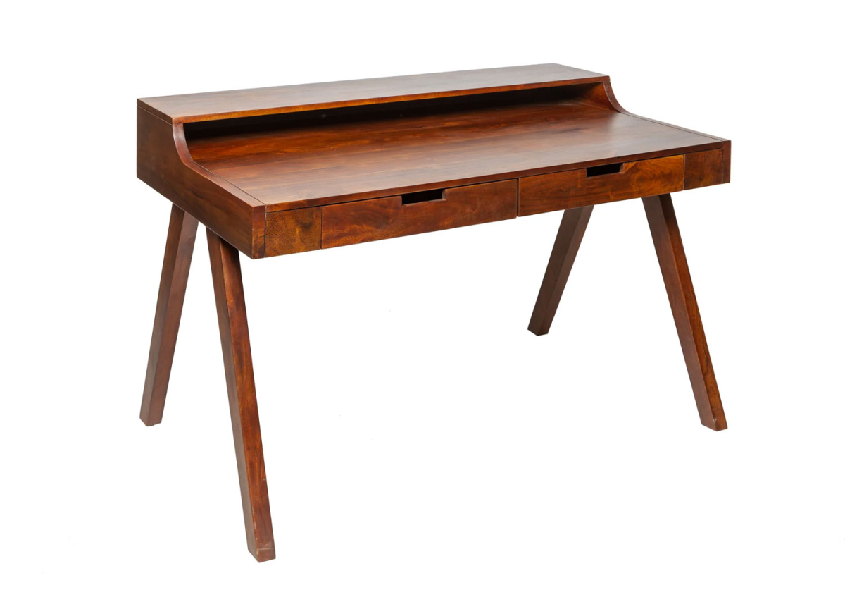 Bureau secrétaire en bois foncé