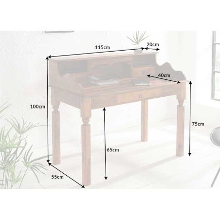 Bureau secrétaire 115 cm avec tiroirs