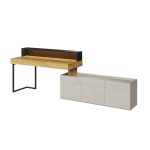 Composition bureau et meuble de rangement moderne