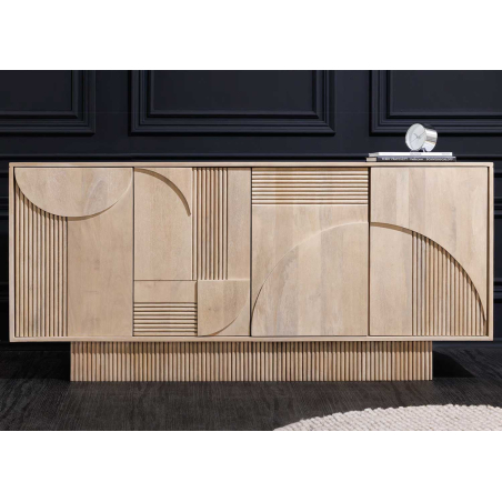 Buffet Art Déco 170cm  Bois de Manguier Blanchi